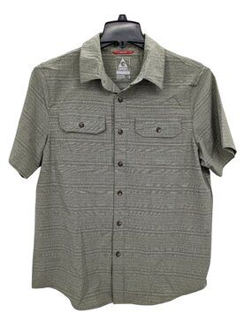Gerry Short Sleeve Button Up Shirt Outdoor Stretch Travel Casual Hiking Medium